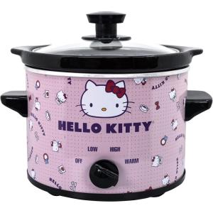 Uncanny Brands Bluey 2qt Slow Cooker – Small Kitchen Appliance(Hello Kitty)