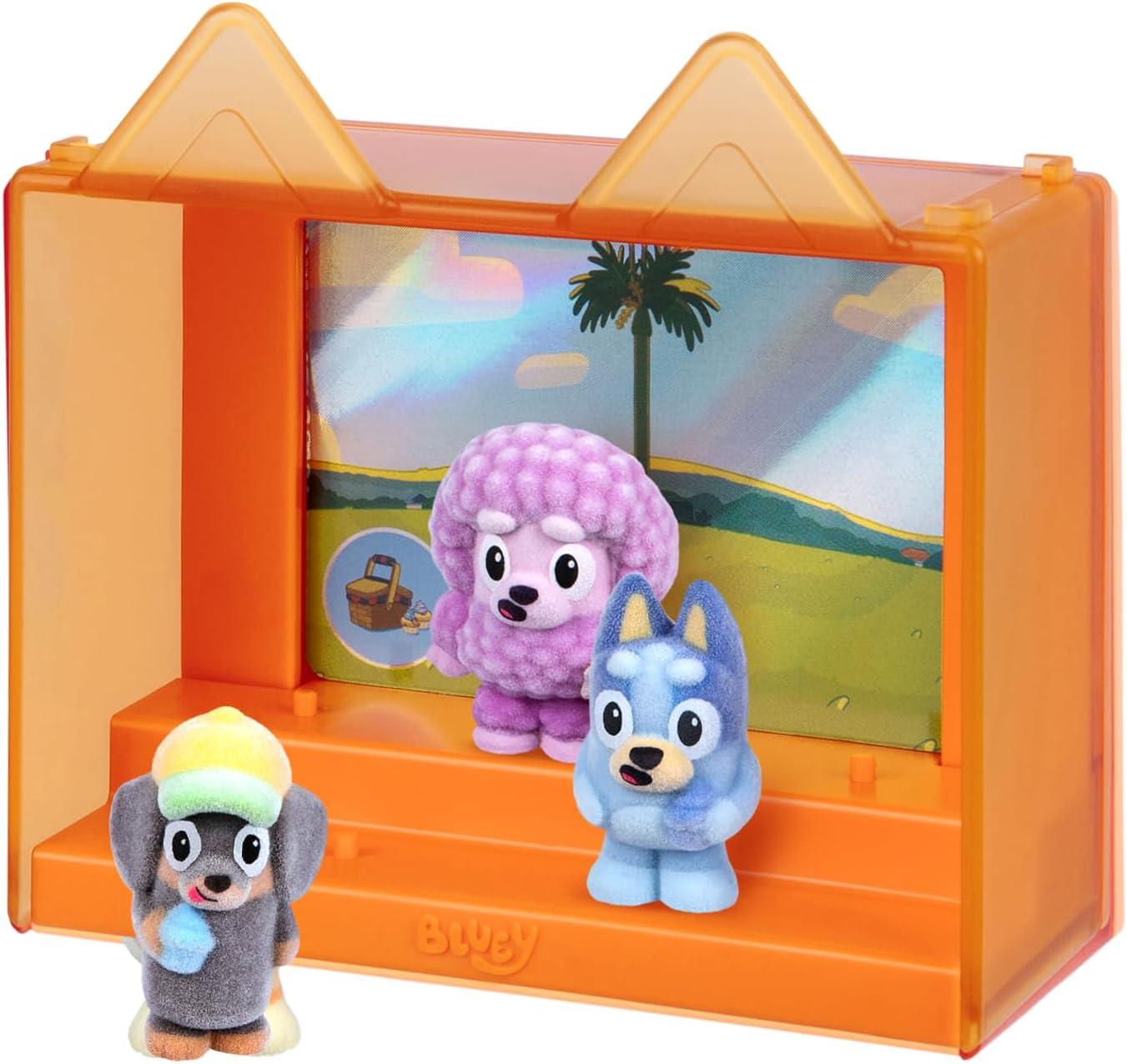 image:imageBluey Fuzzies Episode Pack Pavlova with 3 Specially Flocked Collectible MiniFigures Incl 1 Exclusive Display Case Trading Card and Collectors Guide 80 to Collect in Series 1Shadowlands