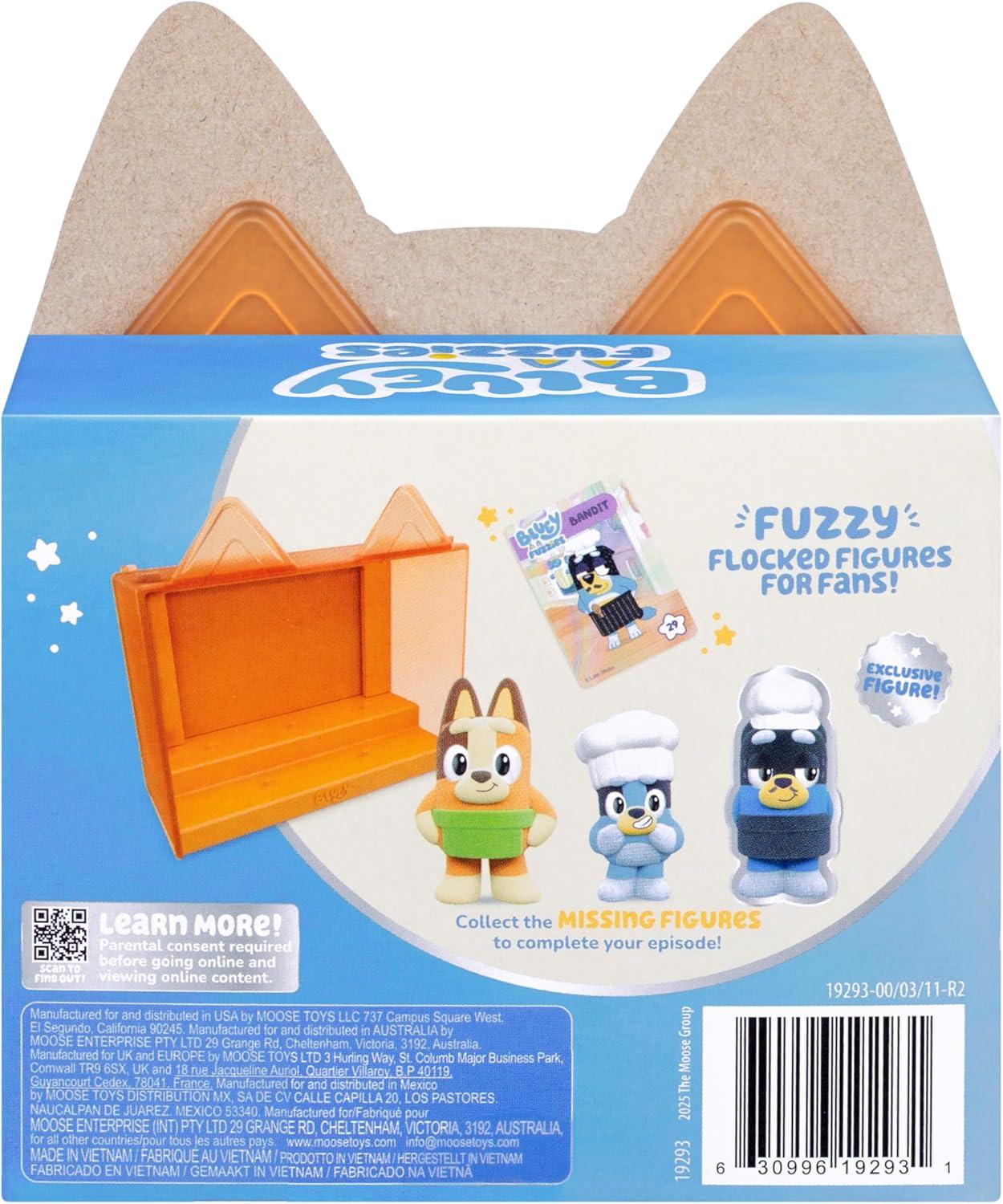 image:imageBluey Fuzzies Episode Pack Pavlova with 3 Specially Flocked Collectible MiniFigures Incl 1 Exclusive Display Case Trading Card and Collectors Guide 80 to Collect in Series 1Pavlova