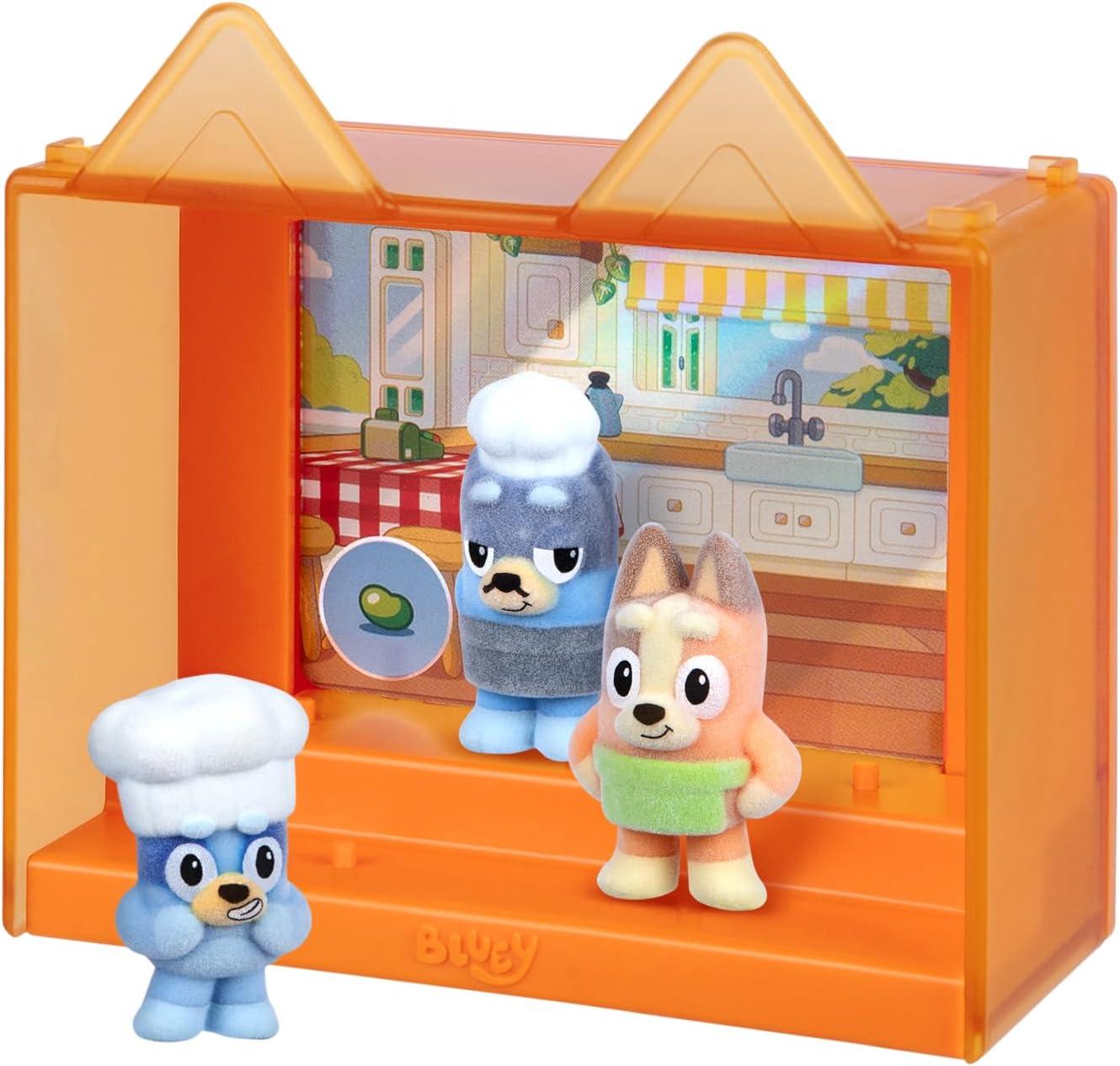image:imageBluey Fuzzies Episode Pack Pavlova with 3 Specially Flocked Collectible MiniFigures Incl 1 Exclusive Display Case Trading Card and Collectors Guide 80 to Collect in Series 1Pavlova