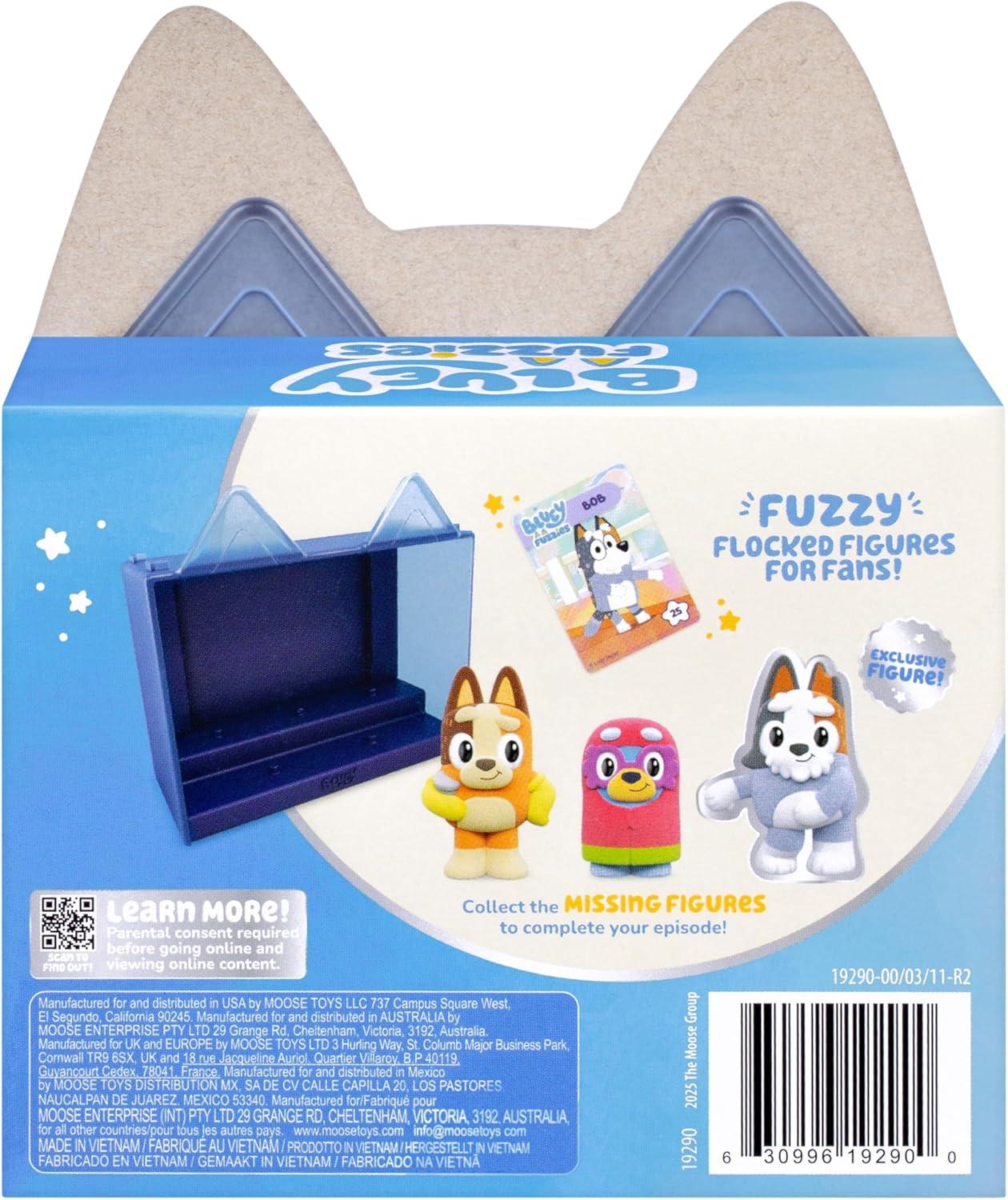 image:imageBluey Fuzzies Episode Pack Pavlova with 3 Specially Flocked Collectible MiniFigures Incl 1 Exclusive Display Case Trading Card and Collectors Guide 80 to Collect in Series 1Grannies
