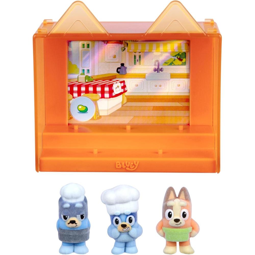 image:imageBluey Fuzzies Episode Pack Pavlova with 3 Specially Flocked Collectible MiniFigures Incl 1 Exclusive Display Case Trading Card and Collectors Guide 80 to Collect in Series 1Pavlova