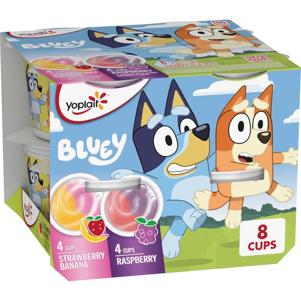 image:imageYoplait Low Fat Kids Yogurt Bluey Variety Pack Gluten Free 8 Yogurt Cups