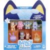 Bluey Fuzzies Deluxe Figure Pack. with 6 Specially Flocked Collectible Mini-Figures. Incl. 2 Surprise Figures (Blind Pack), Trading Card, and Collector’s Guide. 80 to Collect in Series 1!