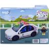 Bluey Police Car, Vehicle from The Special Episode The Sign. Includes Police Car with Flashing Lights & Sounds, Policeman Figure, and Themed Sticker Set. Batteries Included.