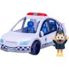 Bluey Police Car, Vehicle from The Special Episode The Sign. Includes Police Car with Flashing Lights & Sounds, Policeman Figure, and Themed Sticker Set. Batteries Included.