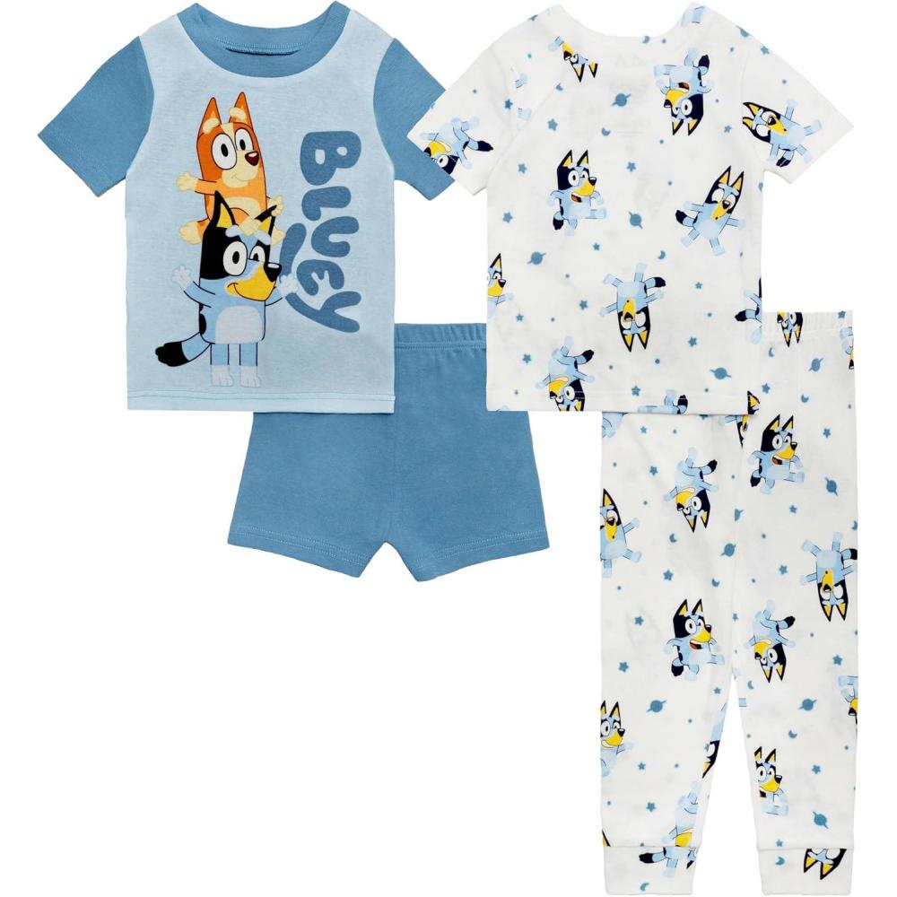 image:imageBluey boys 4piece Snugfit Cotton Pajama Set Soft amp Cute for KidsBlueys Fun