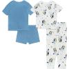 Bluey boys 4-piece Snug-fit Cotton Pajama Set, Soft & Cute for Kids(Blueys Fun)