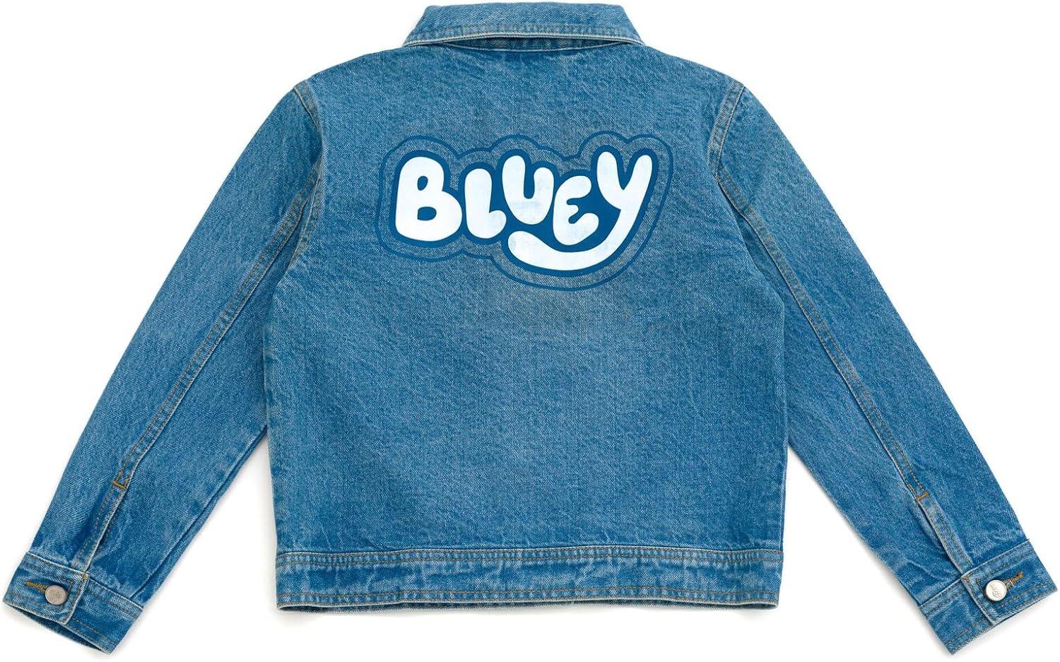 image:imageBluey Girls Denim Jacket Toddler to Big Kid Sizes 2T 1012Blue Bluey Bingo