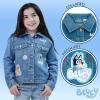 Bluey Girls Denim Jacket Toddler to Big Kid Sizes (2T – 10-12)(Blue  Bluey & Bingo)