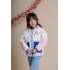 Bluey Girls Faux Shearling Zip Up Hooded Jacket Toddler to Big Kid Sizes (2T – 14-16)(Pink / Blue)