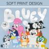 Bluey Girls Fleece Hoodie Toddler to Big Kid Sizes (2T – 14-16)(Light Blue  Bluey & Friends)