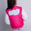 Bluey Girls Varsity Bomber Jacket Toddler to Big Kid Sizes (2T – 10-12)(Pink)