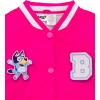 Bluey Girls Varsity Bomber Jacket Toddler to Big Kid Sizes (2T – 10-12)(Pink)