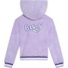 Bluey Girls Velour Zip Up Hoodie and Jogger Pants Outfit Set Toddler to Big Kid Sizes (2T – 10-12)(Lavender  Bluey)