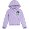 Bluey Girls Velour Zip Up Hoodie and Jogger Pants Outfit Set Toddler to Big Kid Sizes (2T – 10-12)(Lavender  Bluey)