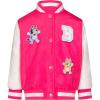 Bluey Girls Varsity Bomber Jacket Toddler to Big Kid Sizes (2T – 10-12)(Pink)