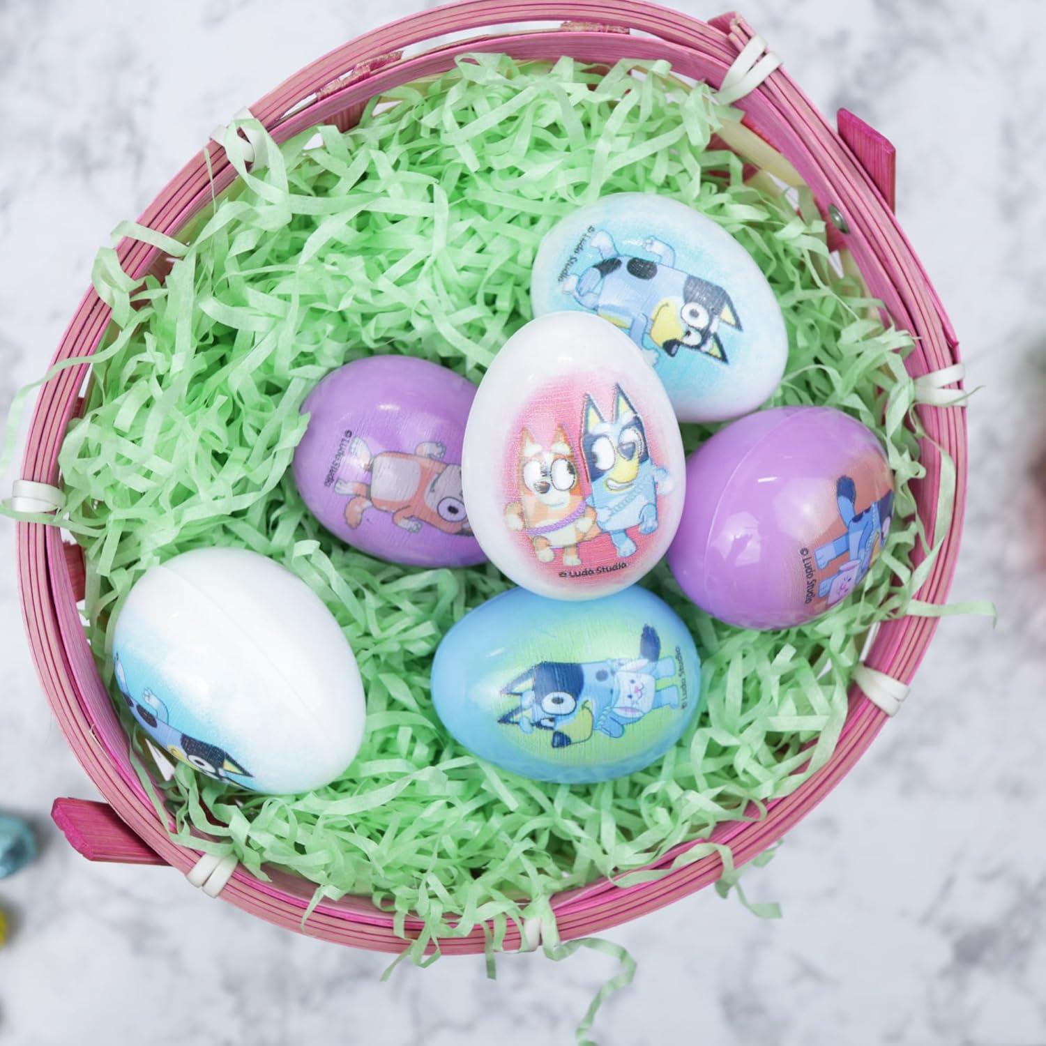 image:imageGalerie Bluey Themed Plastic Easter Eggs Red Hard Candy Pouches Inside Great for Egg Hunts 247 Ounces