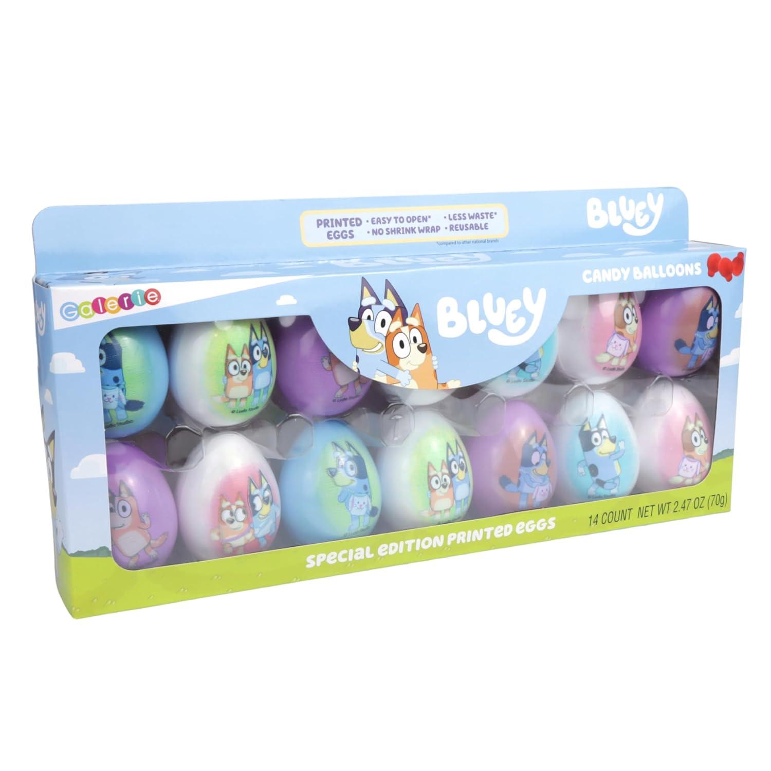 image:imageGalerie Bluey Themed Plastic Easter Eggs Red Hard Candy Pouches Inside Great for Egg Hunts 247 Ounces