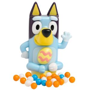 Bluey Candy Dispenser, Face Changing Figurine with Assorted Hard Candies, Easter Basket Stuffer