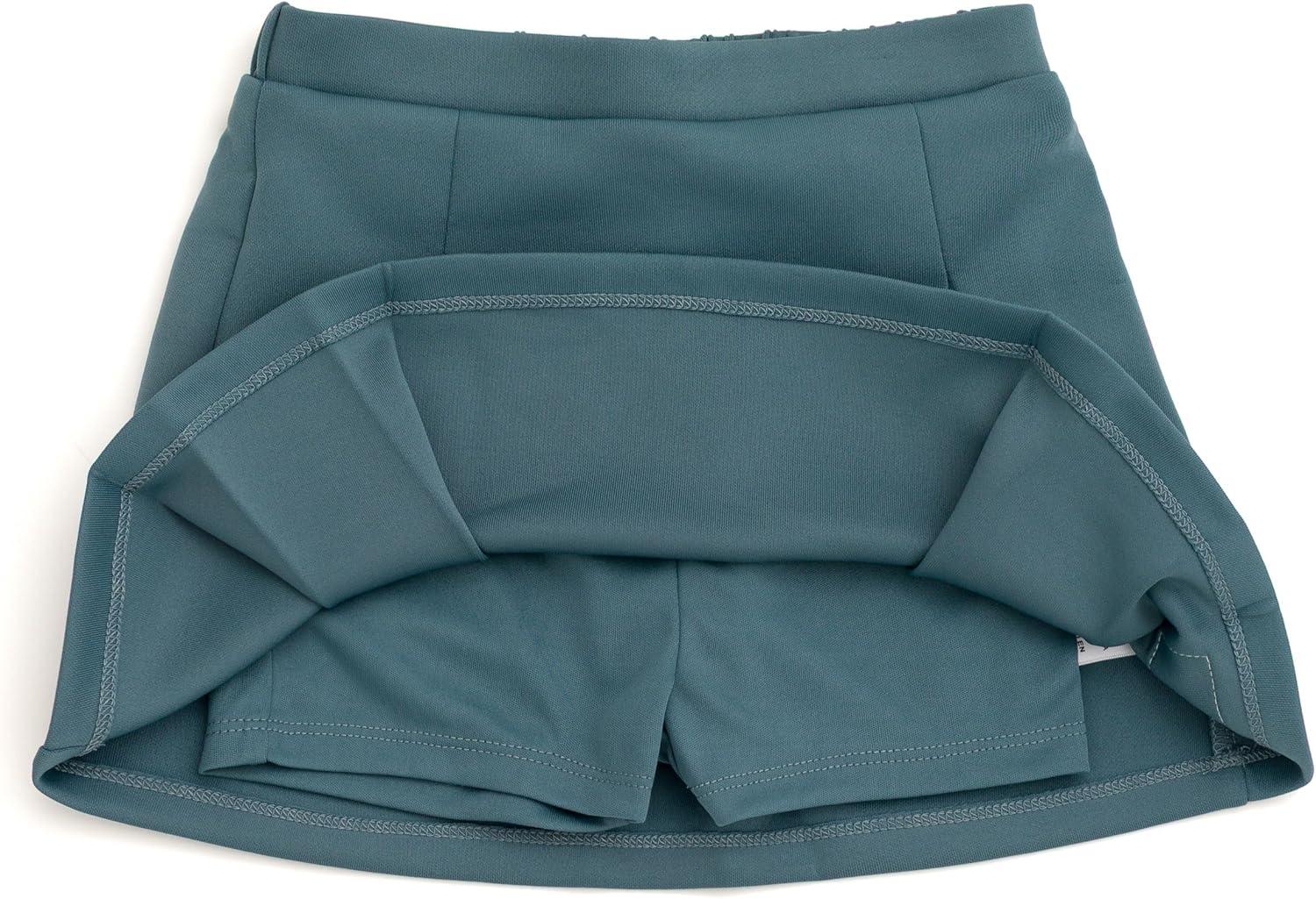 image:imageBluey Girls Fleece Drop Shoulder Pullover Sweatshirt amp Scuba Pleated Skort Outfit Set Toddler to Big Kid Sizes 2T 1012Green
