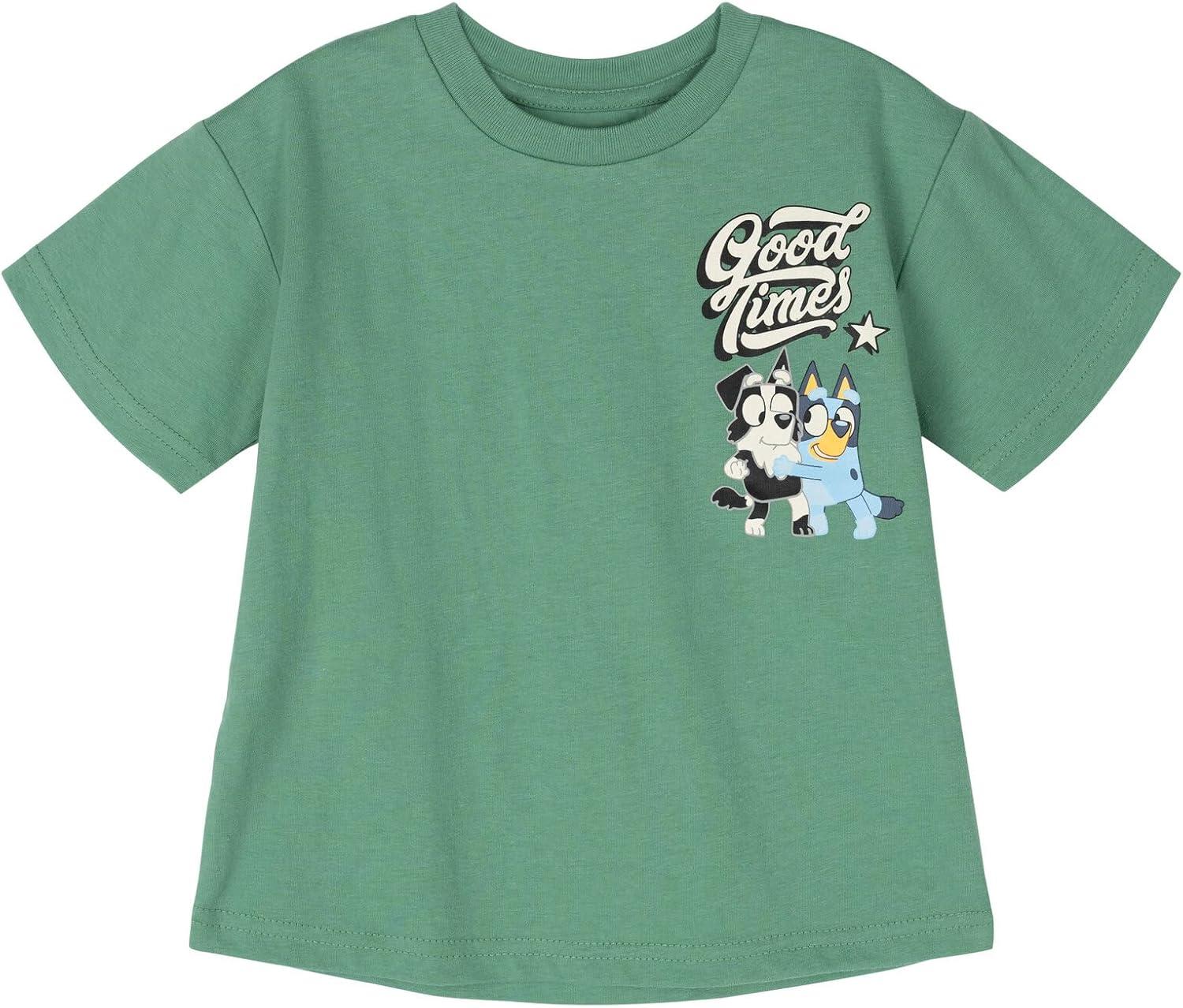 image:imageBluey TShirt and Pants Outfit Set Toddler to Little Kid Sizes 2T 78Sage Green Gray