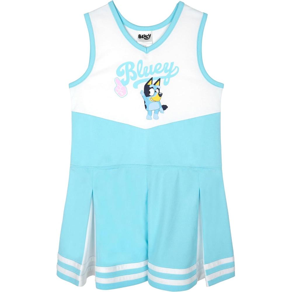 image:imageBluey Girls Cheerleader Dress Toddler to Big Kid Sizes 2T 1012Blue White