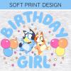Bluey Floral Birthday T-Shirt and Mesh Tulle Skirt Outfit Set Infant to Big Kid Sizes (12 Months – 10-12)(Heather Gray / Sky Blue)