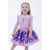 Bluey Floral Birthday T-Shirt and Mesh Tulle Skirt Outfit Set Infant to Big Kid Sizes (12 Months – 10-12)(Purple / Pink  Bluey & Friends)