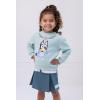 Bluey Girls Fleece Drop Shoulder Pullover Sweatshirt & Scuba Pleated Skort Outfit Set Toddler to Big Kid Sizes (2T – 10-12)(Green)
