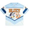 Bluey Mesh V-neck T-Shirt and French Terry Jogger Pants Outfit Set Toddler to Little Kid Sizes (2T – 7-8)(Blue)