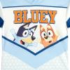 Bluey Mesh V-neck T-Shirt and French Terry Jogger Pants Outfit Set Toddler to Little Kid Sizes (2T – 7-8)(Blue)
