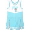 Bluey Girls Cheerleader Dress Toddler to Big Kid Sizes (2T – 10-12)(Blue / White)