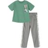 Bluey T-Shirt and Pants Outfit Set Toddler to Little Kid Sizes (2T – 7-8)(Sage Green / Gray)