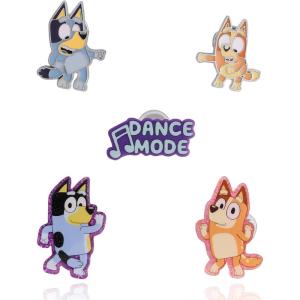 Bluey Pins “Dance Mode” 5 Pack Official License, Pin Set for Backpacks, Bags, Jackets, Valentines Bluey Gifts