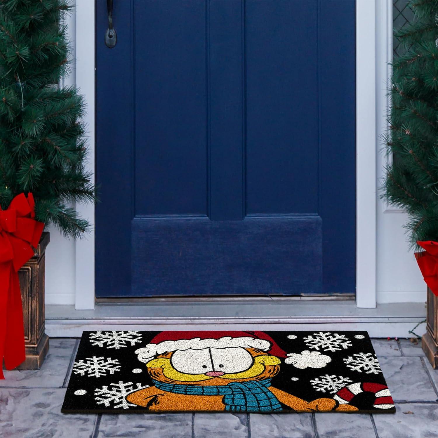 image:imageGertmenian Bluey Coir Doormat 2x3 Welcome Mat 2Pack Ideal for High Traffic Areas in Front Door Garage Entryway HiBluey Patch 80072Garfield Snowflakes BlackSnowflakes Blue