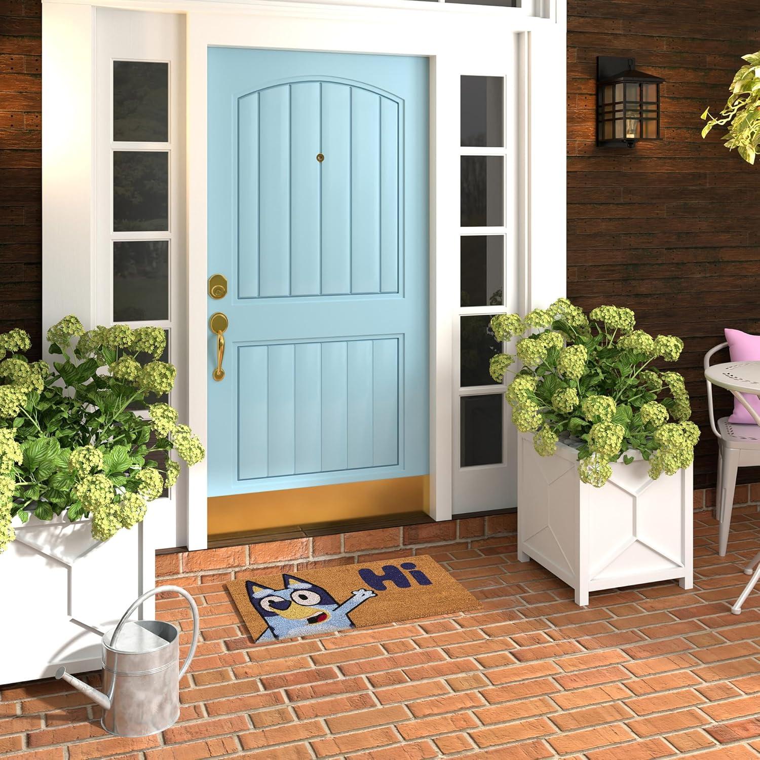 image:imageGertmenian Bluey Coir Doormat 2x3 Welcome Mat 2Pack Ideal for High Traffic Areas in Front Door Garage Entryway HiBluey Patch 80072HiBluey Patch
