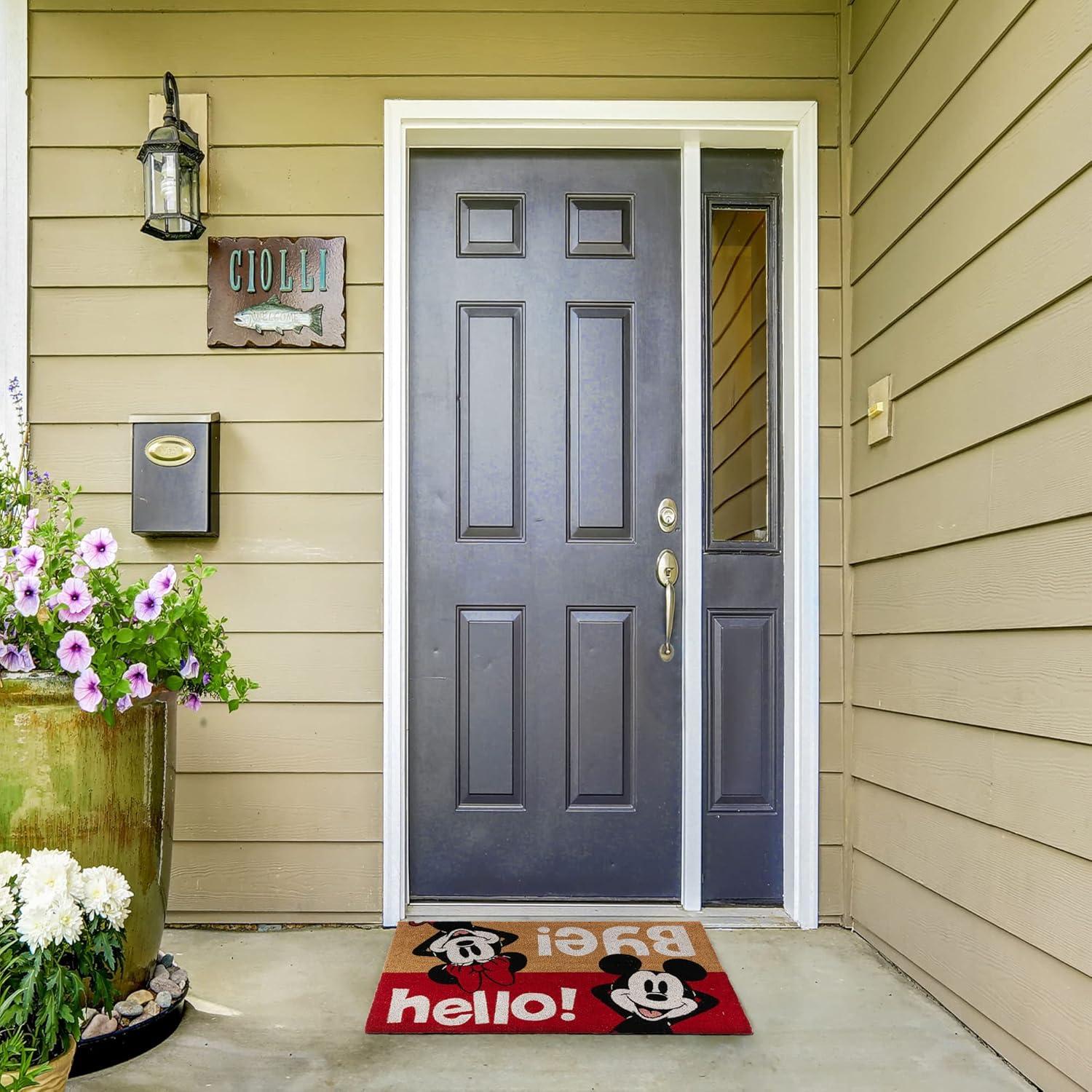 image:imageGertmenian Bluey Coir Doormat 2x3 Welcome Mat 2Pack Ideal for High Traffic Areas in Front Door Garage Entryway HiBluey Patch 80072Mickey Minnie LoveHello