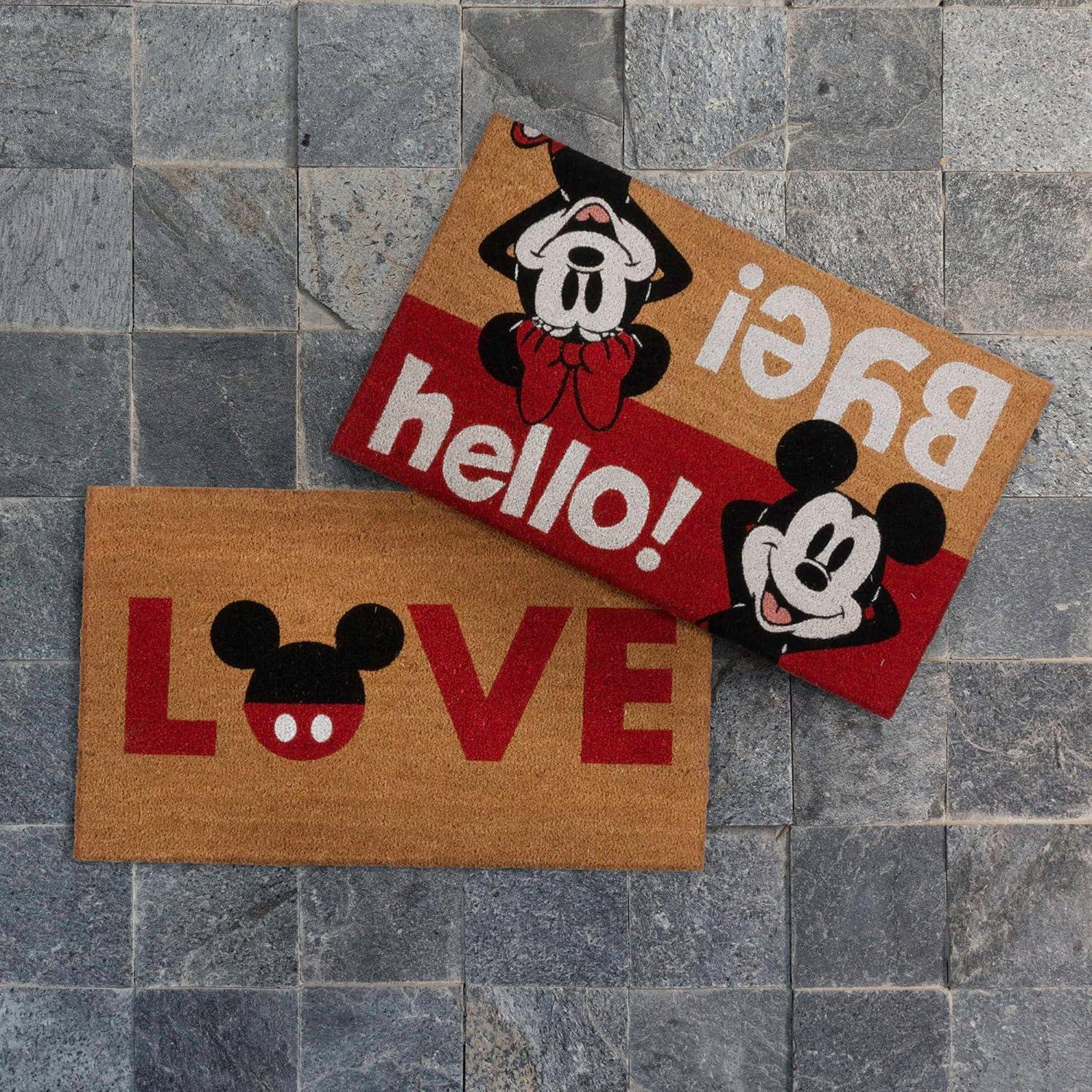 image:imageGertmenian Bluey Coir Doormat 2x3 Welcome Mat 2Pack Ideal for High Traffic Areas in Front Door Garage Entryway HiBluey Patch 80072Mickey Minnie LoveHello