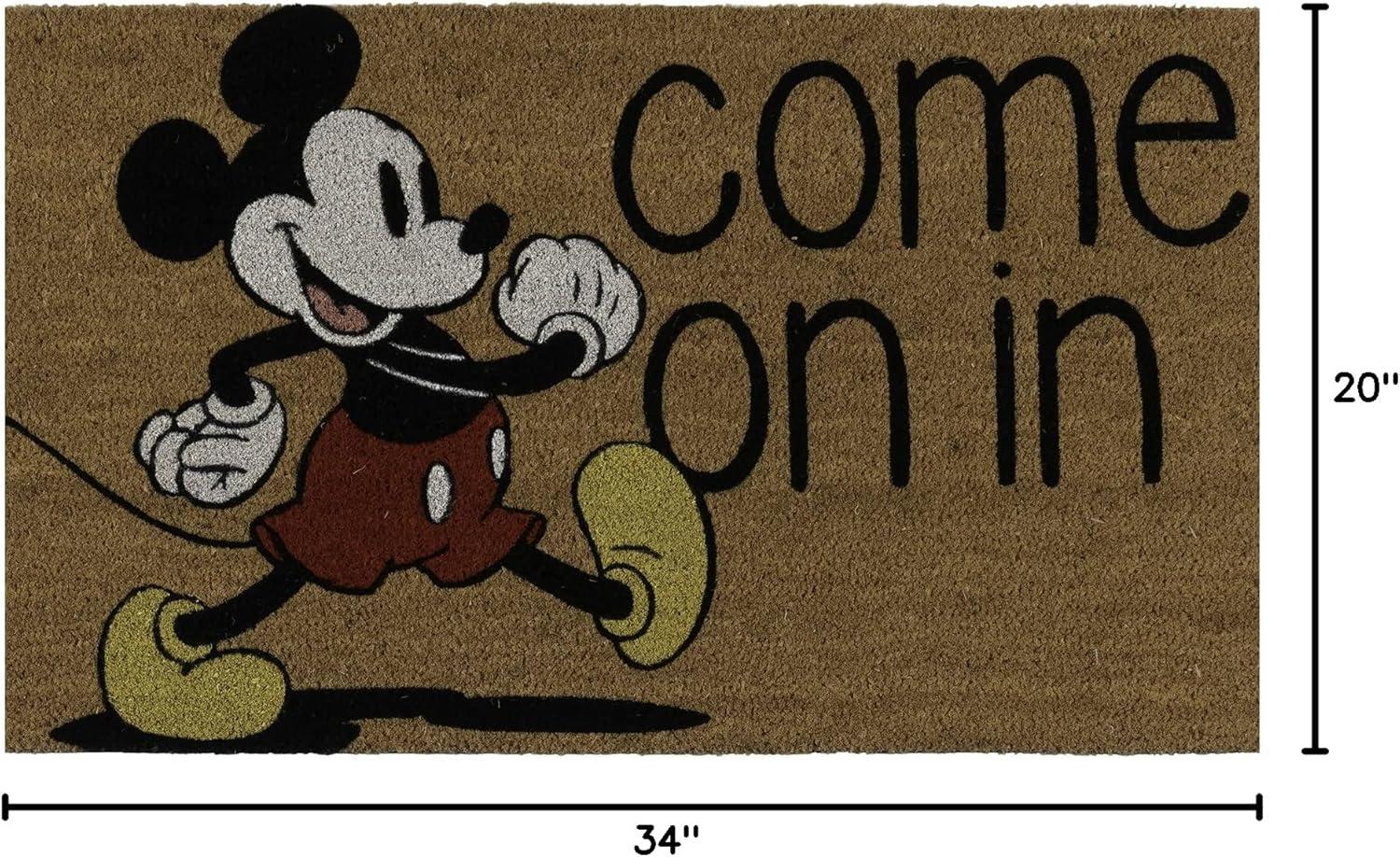 image:imageGertmenian Bluey Coir Doormat 2x3 Welcome Mat 2Pack Ideal for High Traffic Areas in Front Door Garage Entryway HiBluey Patch 80072Retro Mickey FaceCome on in