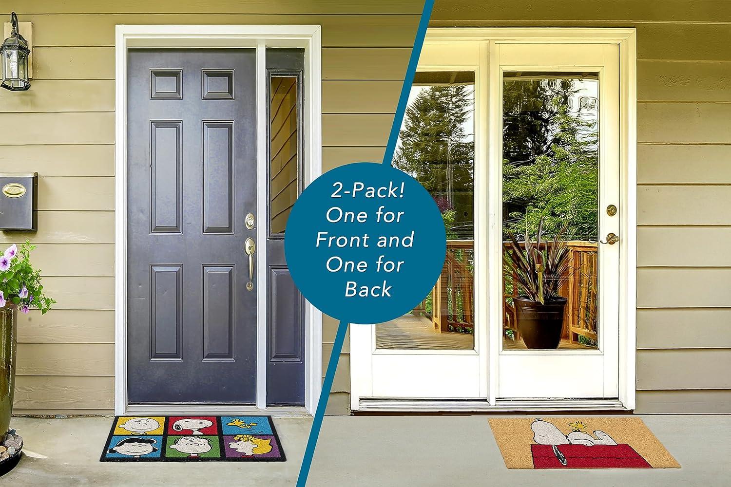 image:imageGertmenian Bluey Coir Doormat 2x3 Welcome Mat 2Pack Ideal for High Traffic Areas in Front Door Garage Entryway HiBluey Patch 80072Snoopy HousePeanuts Patch