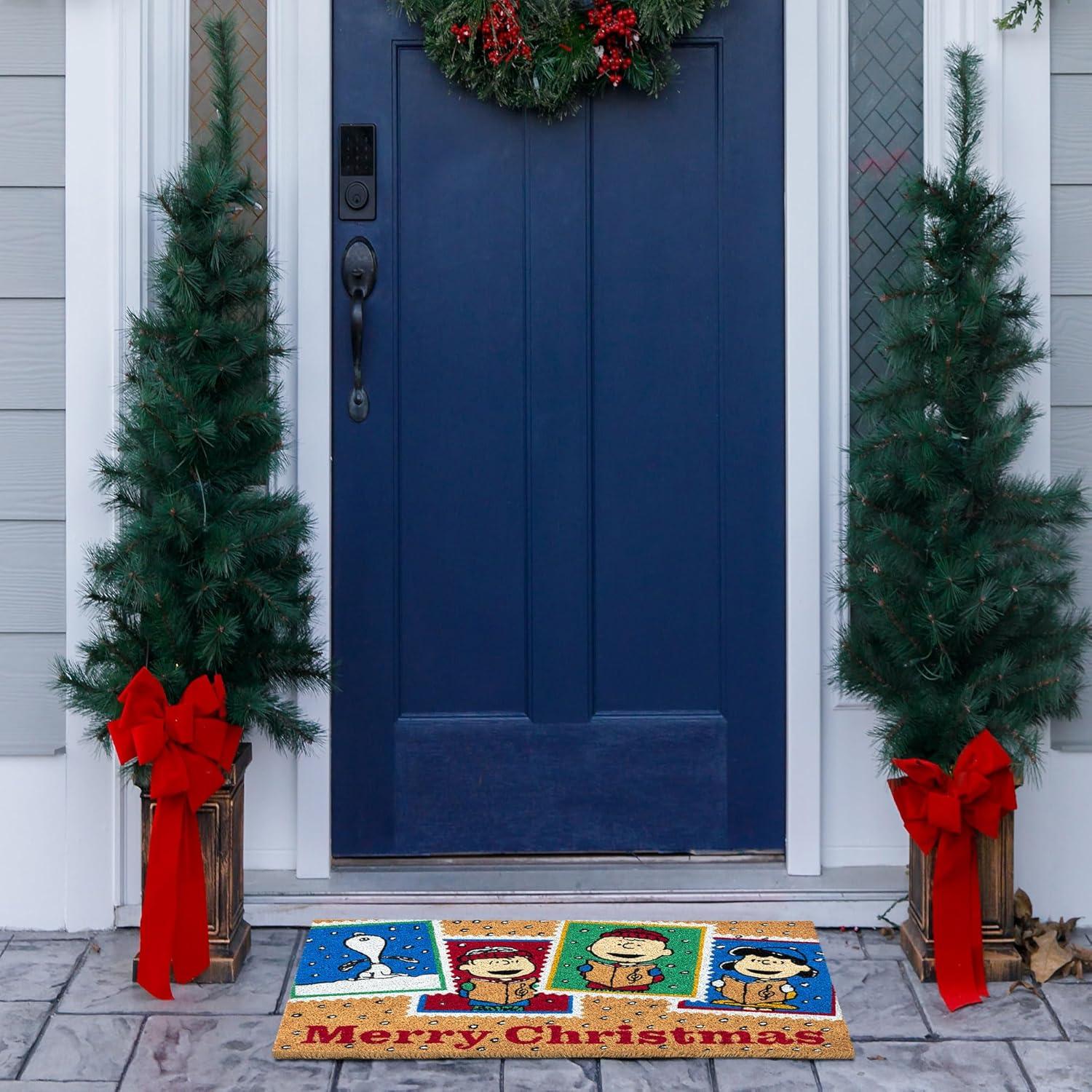 image:imageGertmenian Bluey Coir Doormat 2x3 Welcome Mat 2Pack Ideal for High Traffic Areas in Front Door Garage Entryway HiBluey Patch 80072Snoopy Peace Joy