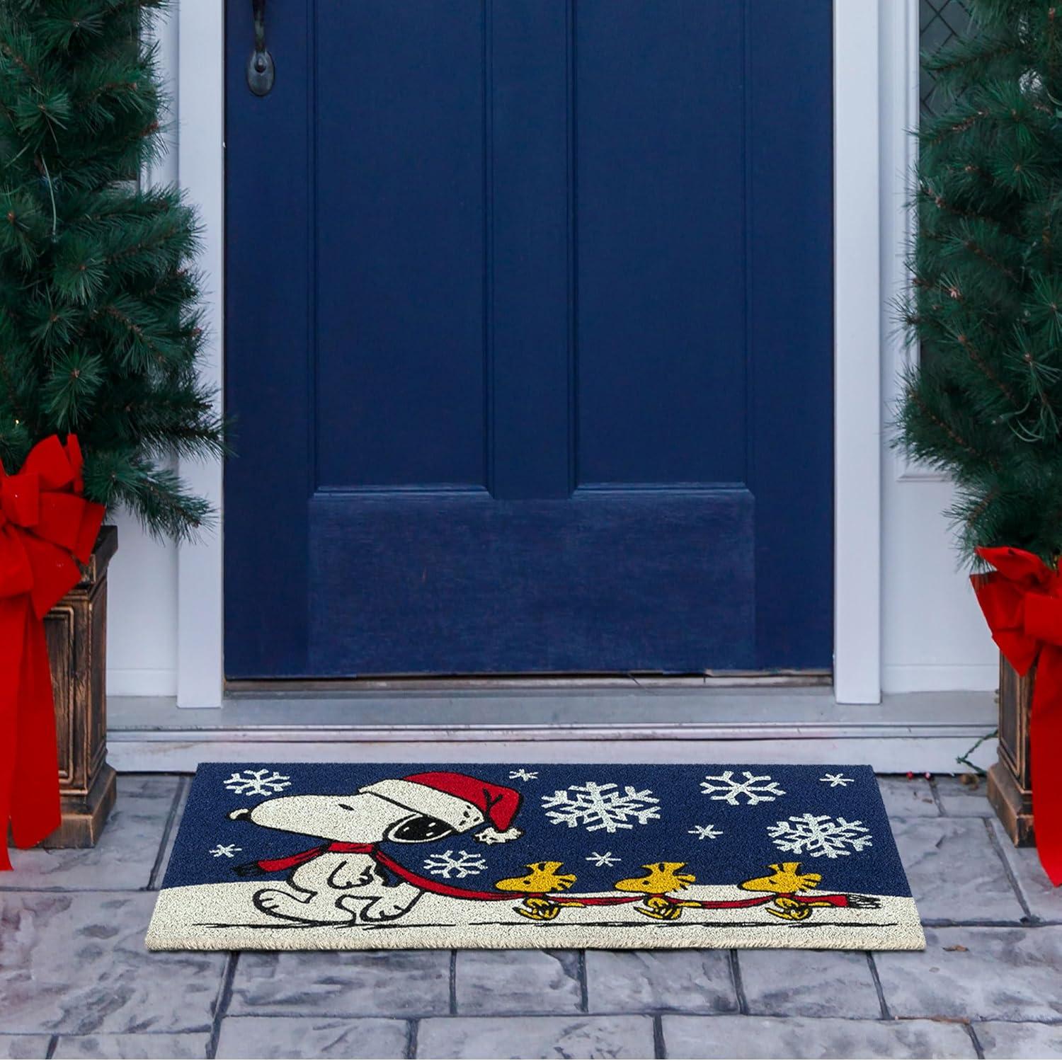 image:imageGertmenian Bluey Coir Doormat 2x3 Welcome Mat 2Pack Ideal for High Traffic Areas in Front Door Garage Entryway HiBluey Patch 80072Snoopy SnowflakesDog House Lights