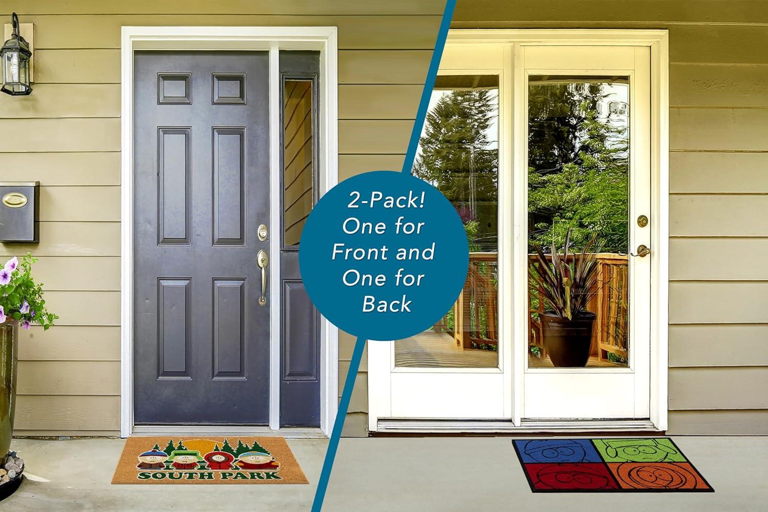 image:imageGertmenian Bluey Coir Doormat 2x3 Welcome Mat 2Pack Ideal for High Traffic Areas in Front Door Garage Entryway HiBluey Patch 80072South Park GangBlocks