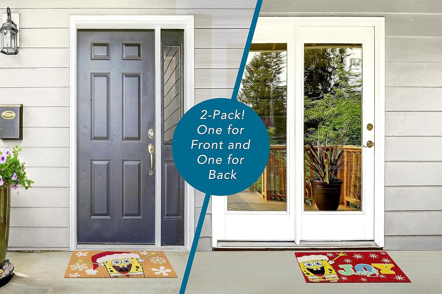 image:imageGertmenian Bluey Coir Doormat 2x3 Welcome Mat 2Pack Ideal for High Traffic Areas in Front Door Garage Entryway HiBluey Patch 80072Spongebob SantaHo Ho Ho