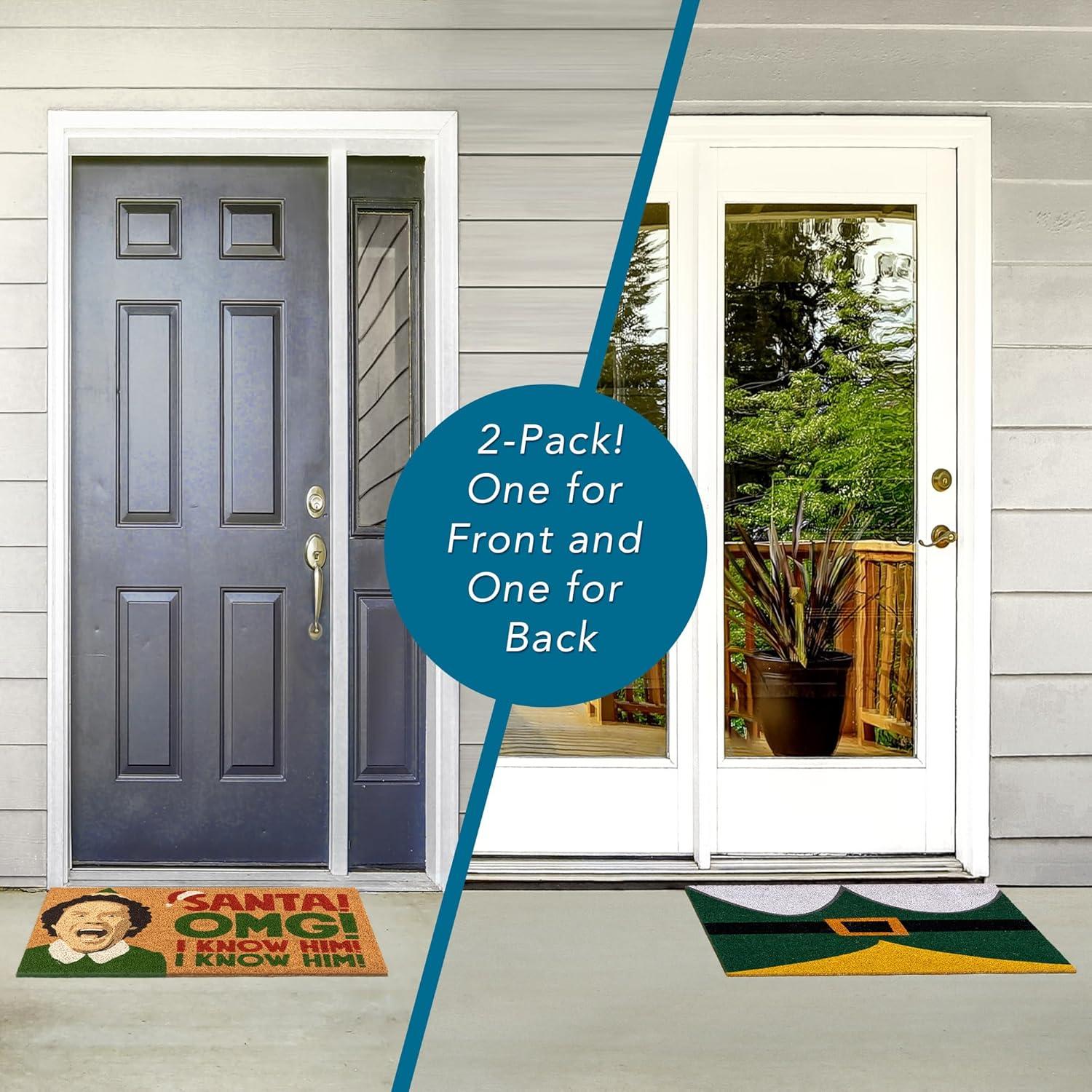 image:imageGertmenian Bluey Coir Doormat 2x3 Welcome Mat 2Pack Ideal for High Traffic Areas in Front Door Garage Entryway HiBluey Patch 80072The Elf OmgCostume