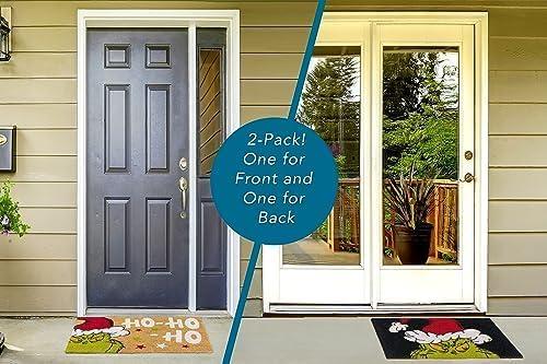 image:imageGertmenian Bluey Coir Doormat 2x3 Welcome Mat 2Pack Ideal for High Traffic Areas in Front Door Garage Entryway HiBluey Patch 80072The Grinch Ho Ho HoSanta