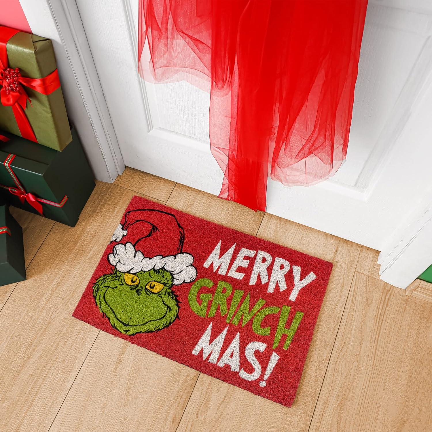 image:imageGertmenian Bluey Coir Doormat 2x3 Welcome Mat 2Pack Ideal for High Traffic Areas in Front Door Garage Entryway HiBluey Patch 80072The Grinch WelcomeMerry Grinchmas