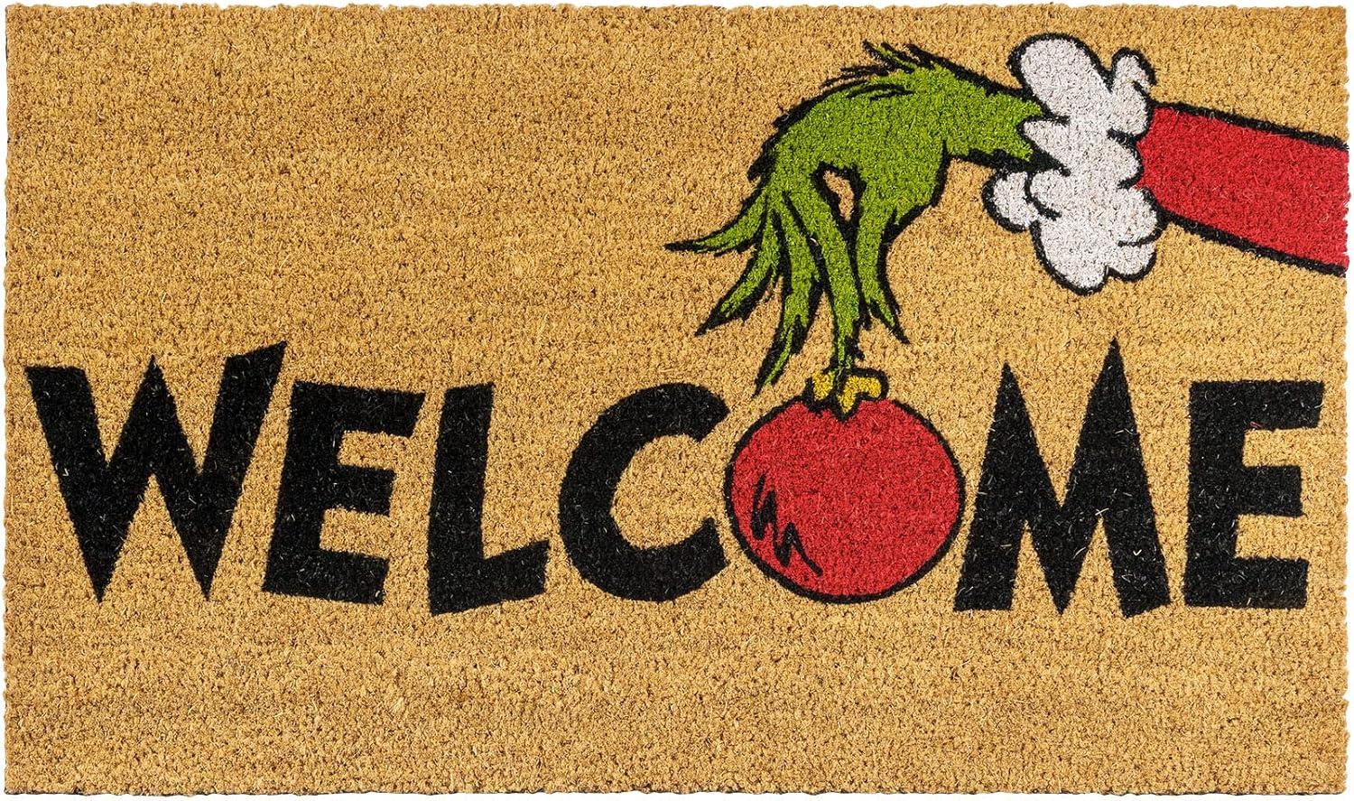 image:imageGertmenian Bluey Coir Doormat 2x3 Welcome Mat 2Pack Ideal for High Traffic Areas in Front Door Garage Entryway HiBluey Patch 80072The Grinch WelcomeMerry Grinchmas