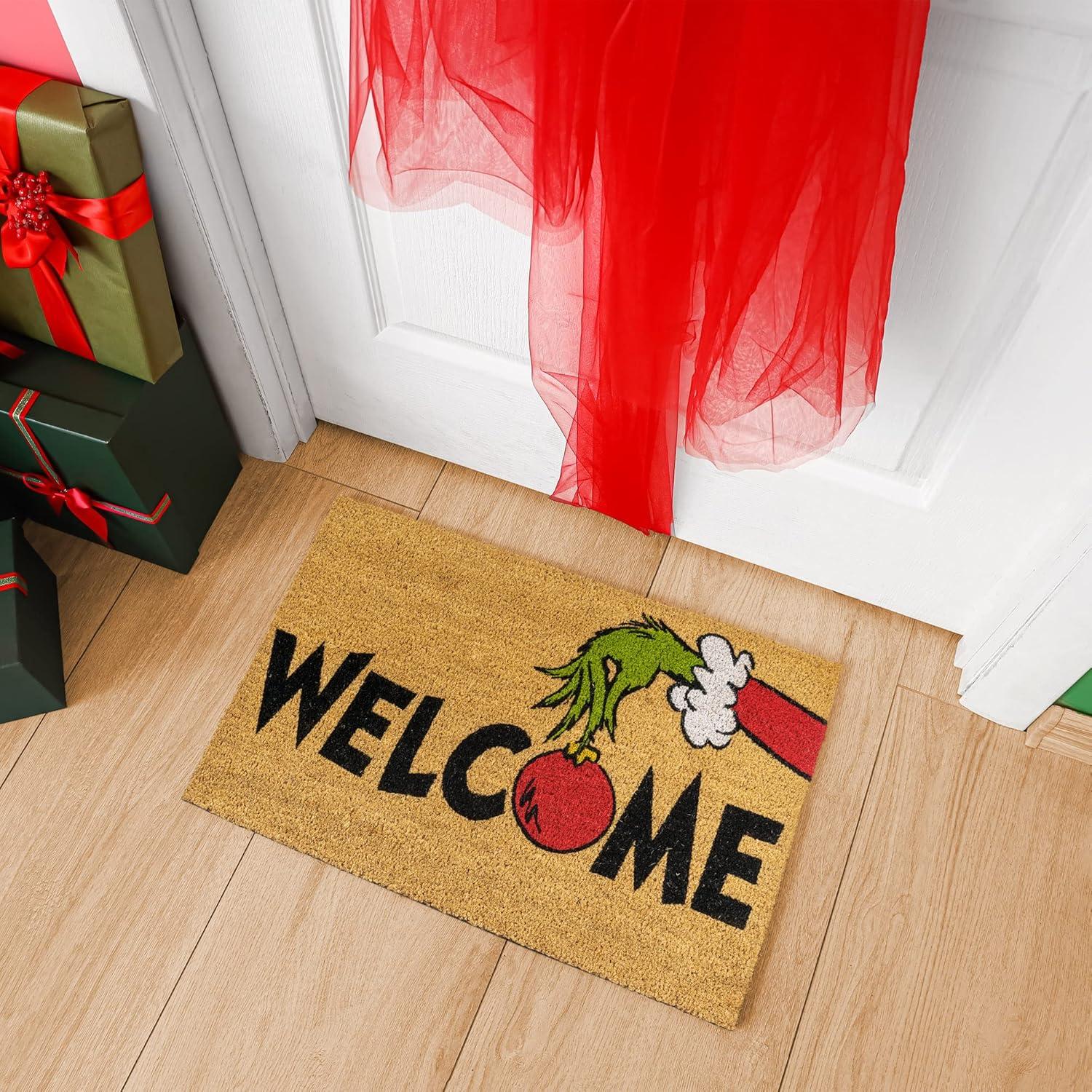 image:imageGertmenian Bluey Coir Doormat 2x3 Welcome Mat 2Pack Ideal for High Traffic Areas in Front Door Garage Entryway HiBluey Patch 80072The Grinch WelcomeMerry Grinchmas